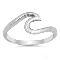 925 Sterling Silver Wave Rings