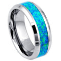 Scratch Free Tungsten Carbide Ring With Opal Inlay