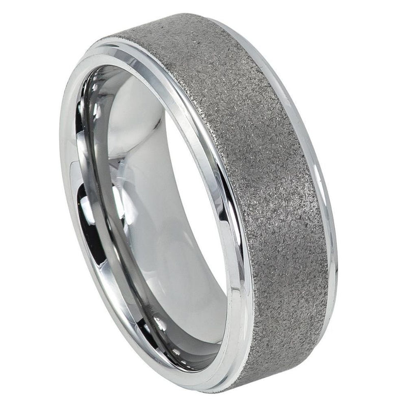 Scratch Free Tungsten Carbide Ring - 8mm Sand Finish