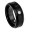 Scratch Free Tungsten Carbide Ring - 8mm With Genuine Diamond
